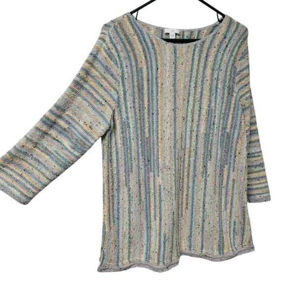 J Jill Confetti Sweater Womens Large‎ Pastels Green Knit - Picture 1 of 9